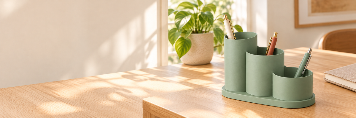 Terrace Loop Pen Organizer on a home desk